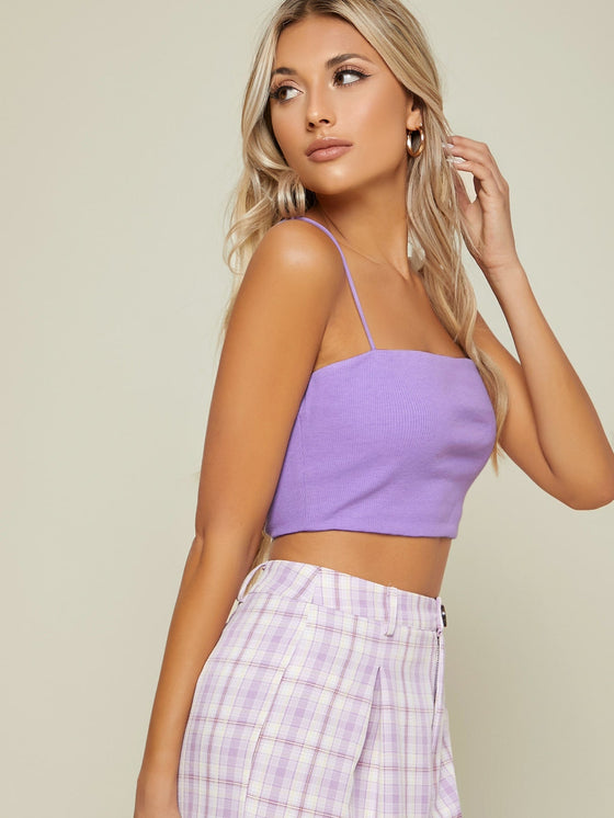 X LOLITA SOFIA Ribbed Cami Cropped Cami Top