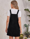 Maternity Adjustable Strap Pocket Front Cord Overall Dress