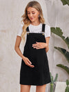 Maternity Adjustable Strap Pocket Front Cord Overall Dress