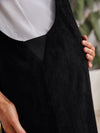 Maternity Adjustable Strap Pocket Front Cord Overall Dress