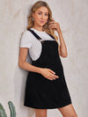 Maternity Adjustable Strap Pocket Front Cord Overall Dress