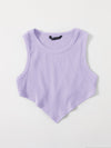 EZwear F Asymmetrical Hem Rib knit Crop Tank Top