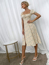 Ditsy Floral Split Thigh Dress