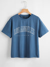 Drop Shoulder Letter Graphic Tee