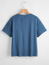Drop Shoulder Letter Graphic Tee