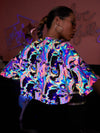 Reflective Allover Print Crop Tee