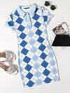 Argyle Pattern Polo Dress