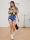 Drop Shoulder Tie Dye Crop Tee