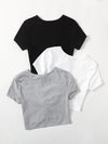 3 Pack Twist Front Tee