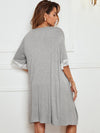 2 Pack Lace Panel Robe Pajama Set