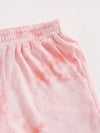Girls Tie Dye Tee Track Shorts Set