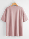Letter Graphic Drop Shoulder Tee