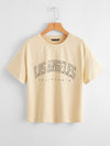 Drop Shoulder Letter Graphic Tee