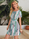 Striped Belted Dress
