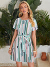 Striped Belted Dress