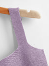 Solid Crop Knit Top