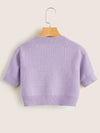 Button Fly Crop Cardigan