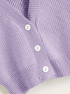 Button Fly Crop Cardigan