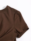 Twist Hem Solid Tee
