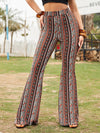 Floral Print Flare Leg Pants