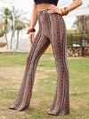 Floral Print Flare Leg Pants