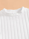 Girls Mock Neck Rib knit Top