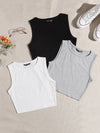 3 Pack Round Neck Tank Top