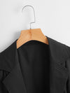 Double Button Lapel Neck Vest Blazer