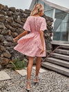 Ditsy Floral Print Self Tie Dress