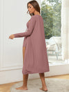 Ruched Knot Cami Top Shorts Robe Lounge Set