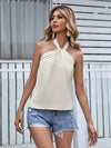 Solid Tie Back Halter Top