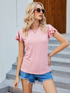 Tiered Layer Butterfly Sleeve Tee