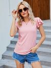 Tiered Layer Butterfly Sleeve Tee