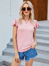 Tiered Layer Butterfly Sleeve Tee