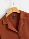 Single Breasted Notched Collar Tee
