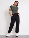 EZwear Rib knit Crop Top