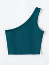 One Shoulder Rib knit Crop Top