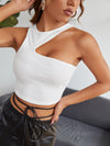 ICON Asymmetrical Shoulder Crop Top