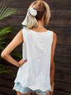Eyelet Embroidery Guipure Lace Panel Blouse