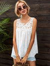 Eyelet Embroidery Guipure Lace Panel Blouse