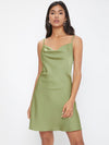 Cowl Neck Solid Cami Dress