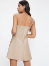 Cowl Neck Solid Cami Dress