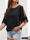 Knot Split Sleeve Blouse
