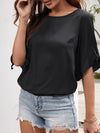 Knot Split Sleeve Blouse