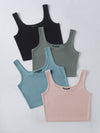 EZwear 4pack Solid Crop Tank Top
