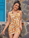 Allover Floral Print Bodycon Dress