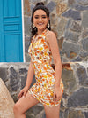 Allover Floral Print Bodycon Dress