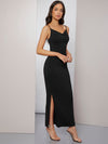 Cowl Neck Ruched Cami Dress