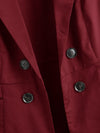 Double Button Lapel Neck Vest Blazer