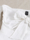 Off Shoulder Tie Front Wrap Hem Dress